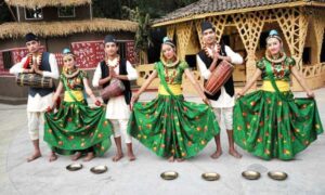 flok dance song in festival of holi in varsana